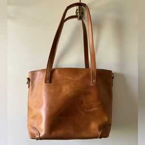Elegant Brown Leather Tote Bag